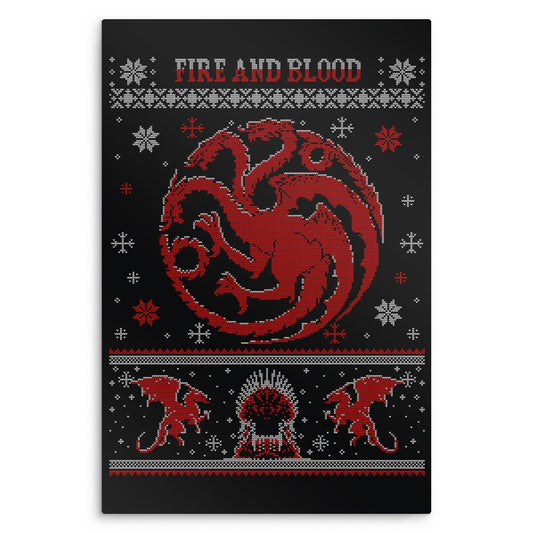 Red Dragon Sweater - Metal Print