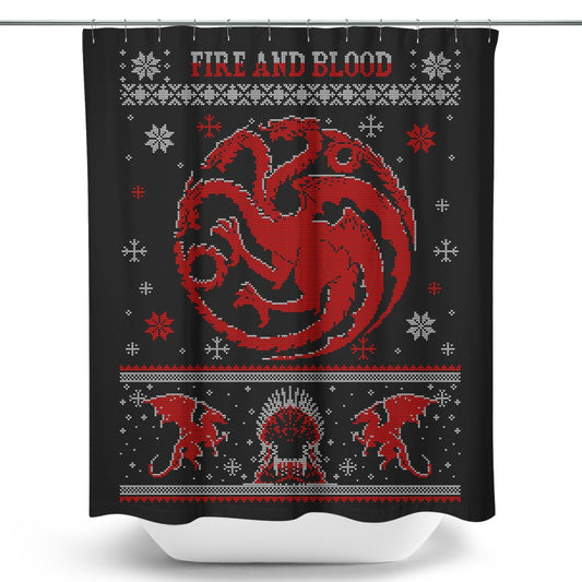 Red Dragon Sweater - Shower Curtain