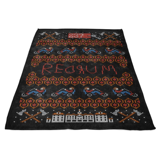 Redrum Christmas - Fleece Blanket