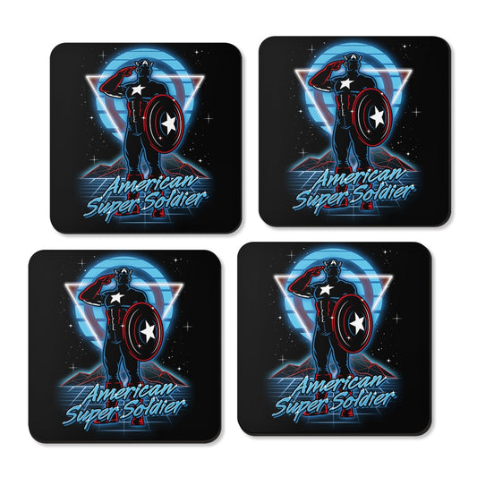 Retro Super Soldier - Coasters