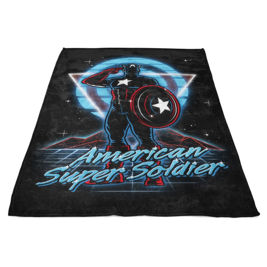 Retro Super Soldier - Fleece Blanket