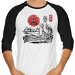 Screaming Red Sun - 3/4 Sleeve Raglan T-Shirt