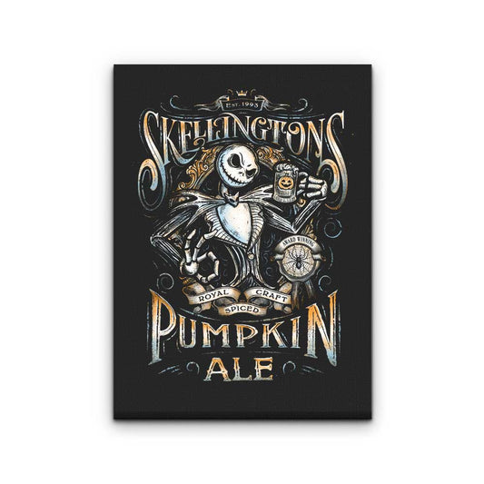 Skellington's Pumpkin Ale - Canvas Print