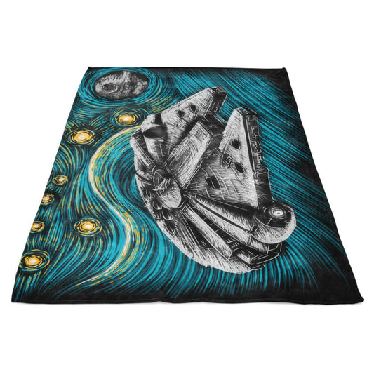 Starry Falcon - Fleece Blanket