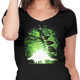 Stegosaurus Silhouette - Women's V-Neck