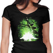 Stegosaurus Silhouette - Women's V-Neck