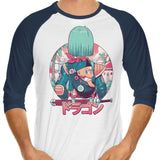 Summer Dragon - 3/4 Sleeve Raglan T-Shirt