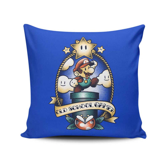 Super Old School Gamer - Throw Pillow