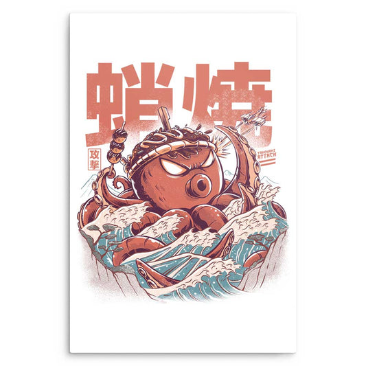 Takoyaki Attack - Metal Print