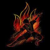 The Fire Bender - Metal Print