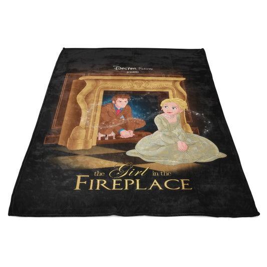 The Girl in the Fireplace - Fleece Blanket