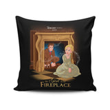 The Girl in the Fireplace - Throw Pillow