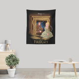 The Girl in the Fireplace - Wall Tapestry