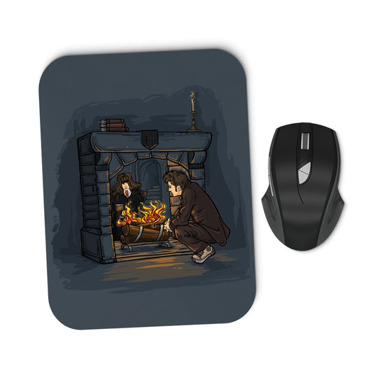 The Witch in the Fireplace - Mousepad