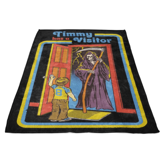 Timmy Has a Visitor - Fleece Blanket