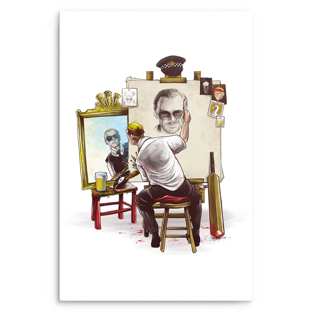 Triple Cornetto Portrait - Metal Print