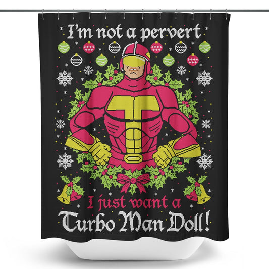 Turboman Sweater - Shower Curtain