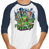 Turtle Pilgrim - 3/4 Sleeve Raglan T-Shirt