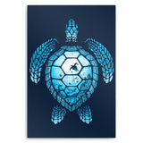 Turtle Silhouette - Metal Print