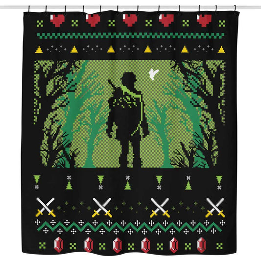 Ugly Hero Sweater - Shower Curtain