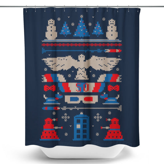 Ugly Who Sweater - Shower Curtain