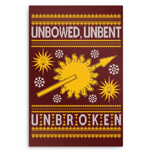 Unbowed. Unwrapped. Unbroken. - Metal Print