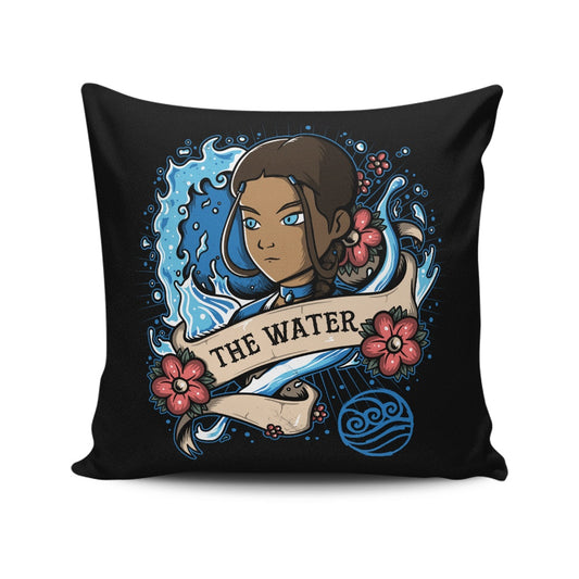 Water Tattoo - Throw Pillow