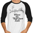 Where the Side Quest Ends - 3/4 Sleeve Raglan T-Shirt