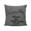 Where the Side Quest Ends - Throw Pillow