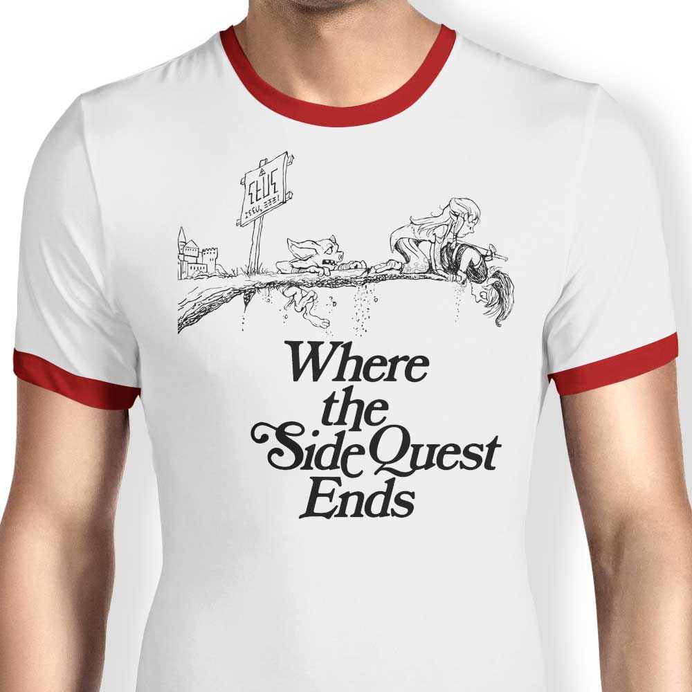 Where the Side Quest Ends - Ringer T-Shirt