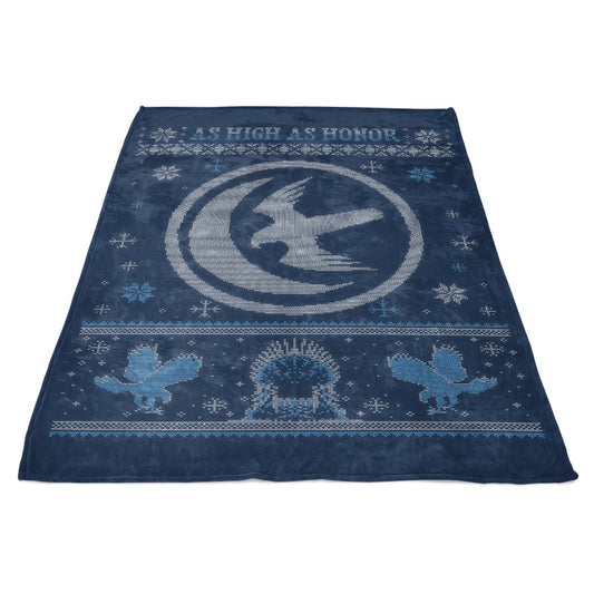 White Falcon Sweater - Fleece Blanket