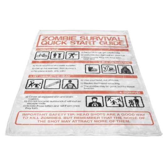 Zombie Survival Quick Start Guide (Alt) - Fleece Blanket